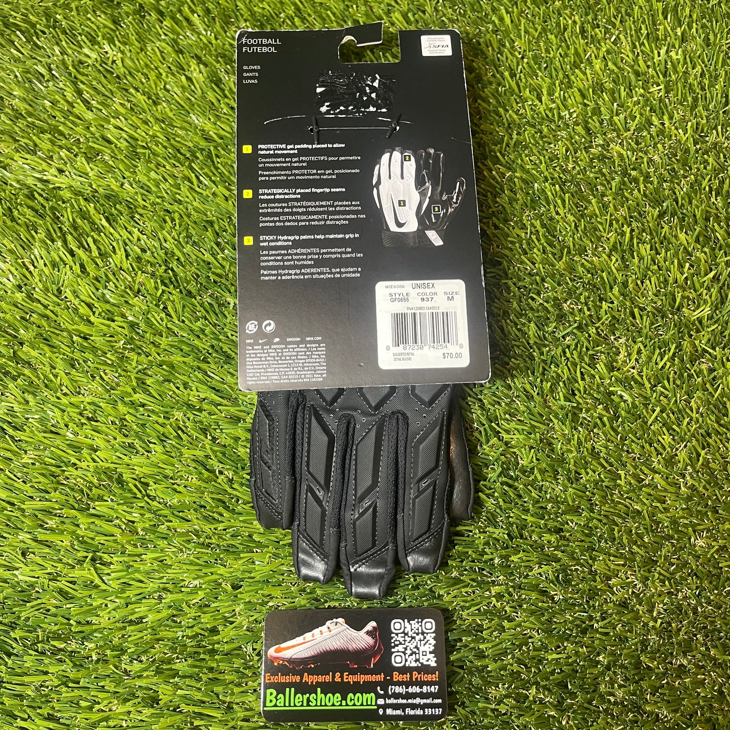 Nike D-Tack 6.0 Padded Football Gloves