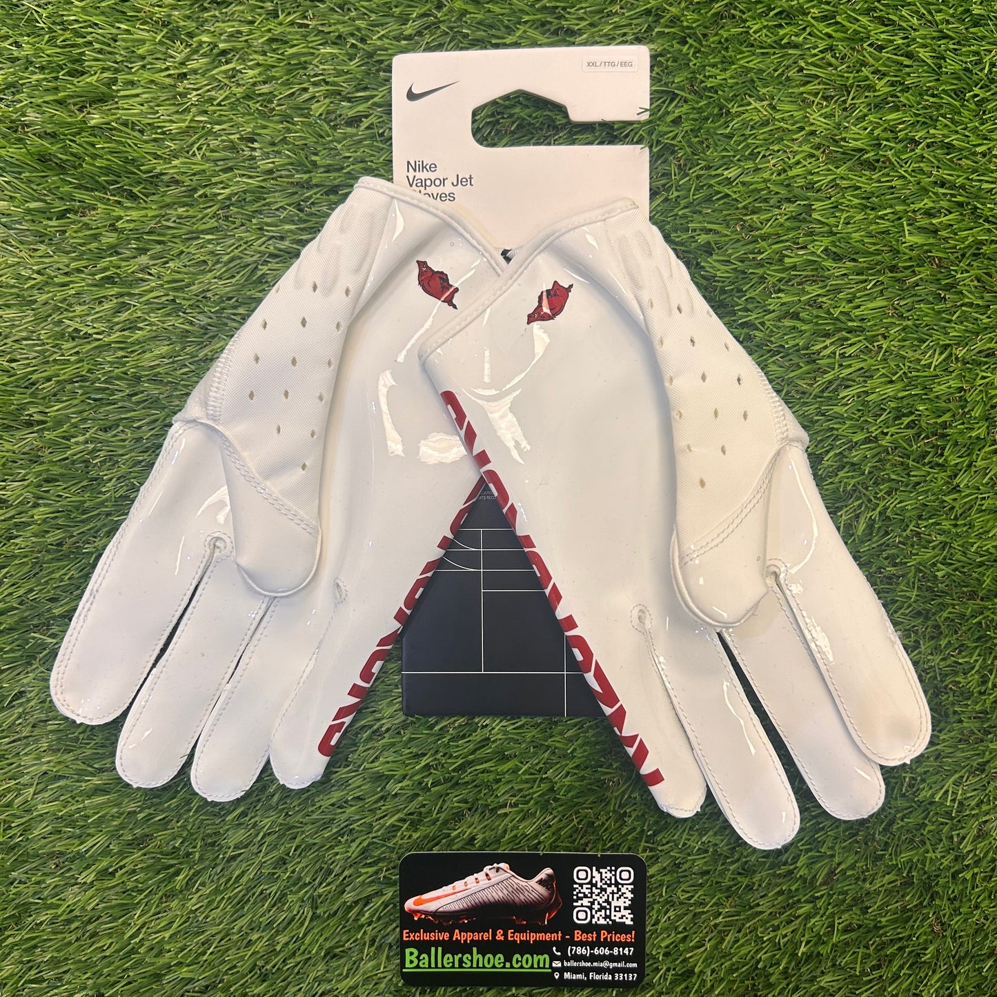 Nike Team Issue Arkansas Razorbacks Vapor Jet 7.0 Football Gloves