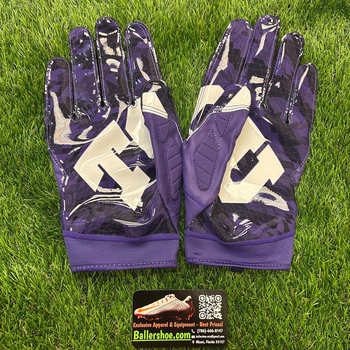 Nike Team Issue TCU Horned Frogs Superbad 5.0 Football Gloves