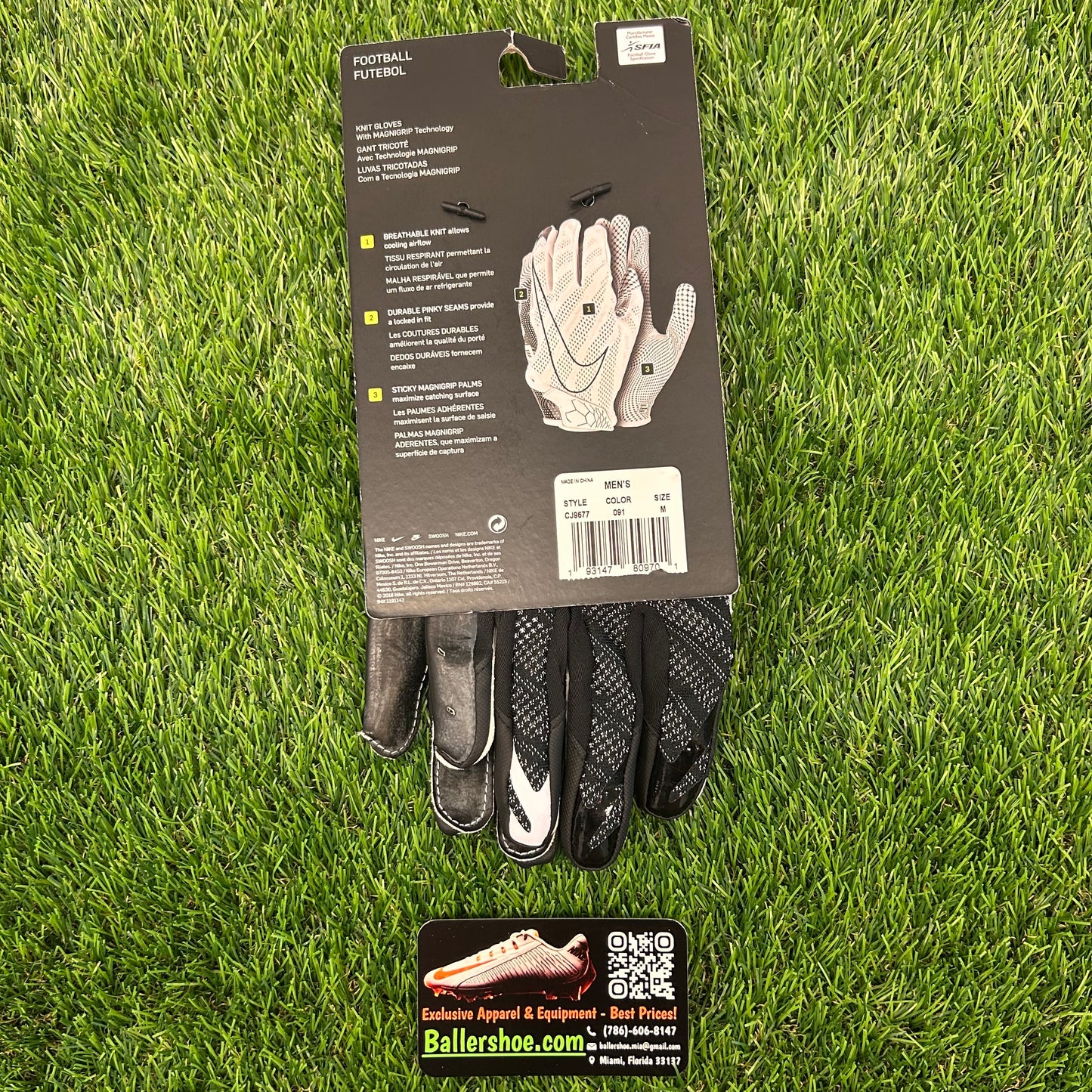 Nike NFL Vapor Knit 3.0 Leather Football Gloves