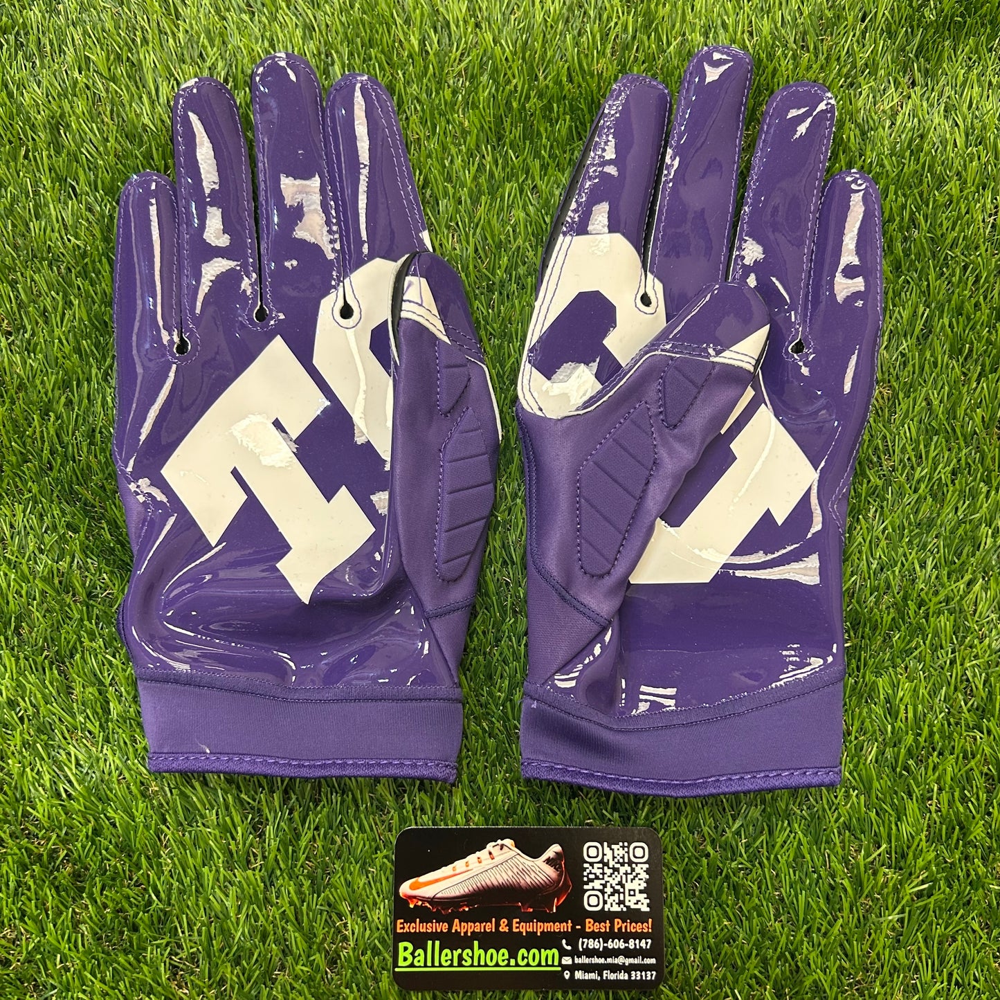 Nike Team Issue TCU Horned Frogs Superbad 5.0 Football Gloves