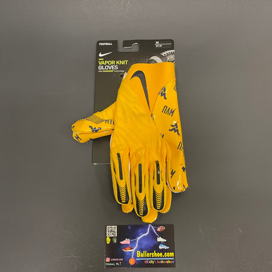Nike Team Issue West Virginia Mountaineers Vapor Knit 4.0 Football Gloves