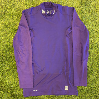 Nike Team Issue TCU Horned Frogs Pro Combat Dri-Fit Mock-Neck Long Sleeve
