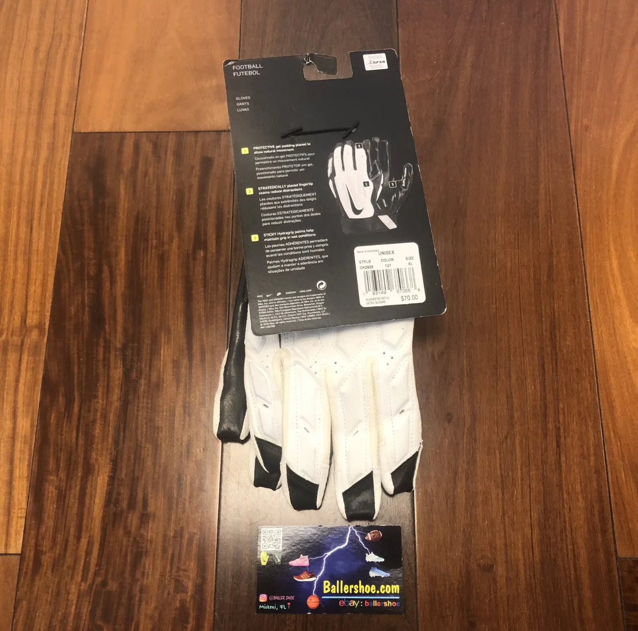 Nike D-Tack 6.0 Padded Football Gloves