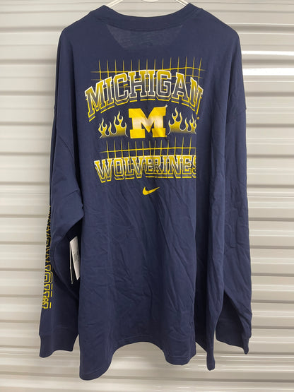 Nike Cotton Michigan Wolverines Long Sleeve