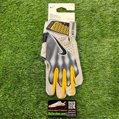Nike Team Issue West Virginia Mountaineers Alpha Elite Batting Gloves