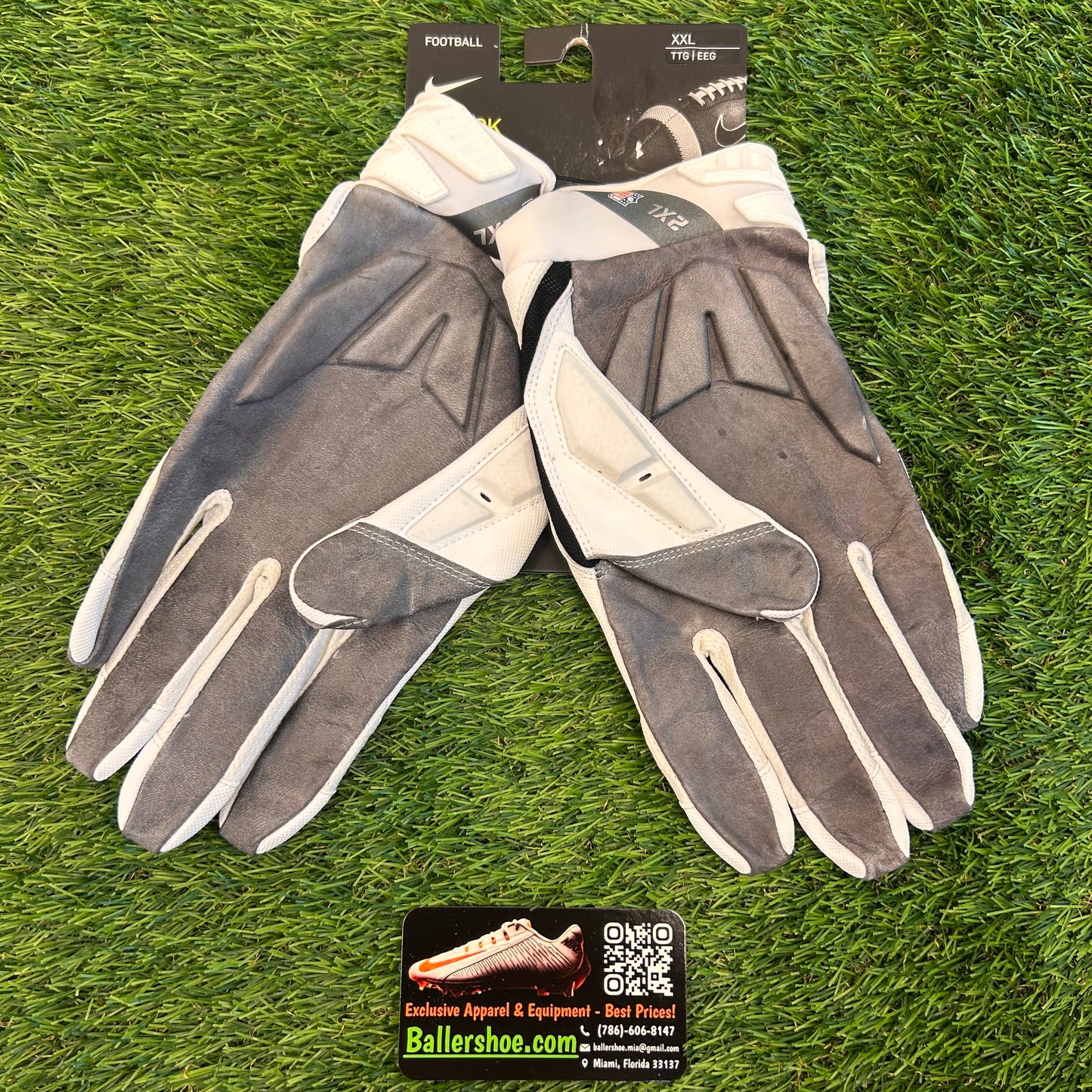 Nike NFL D-Tack 6.0 Leather Padded Football Gloves