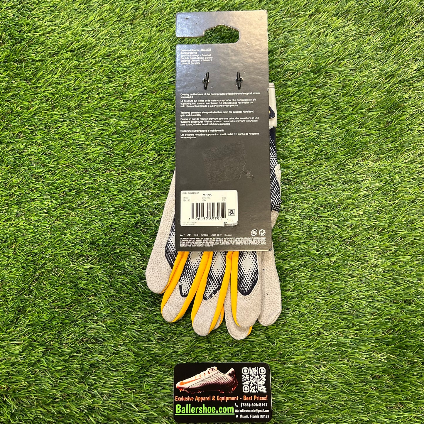 Nike Team Issue West Virginia Mountaineers Alpha Elite Batting Gloves