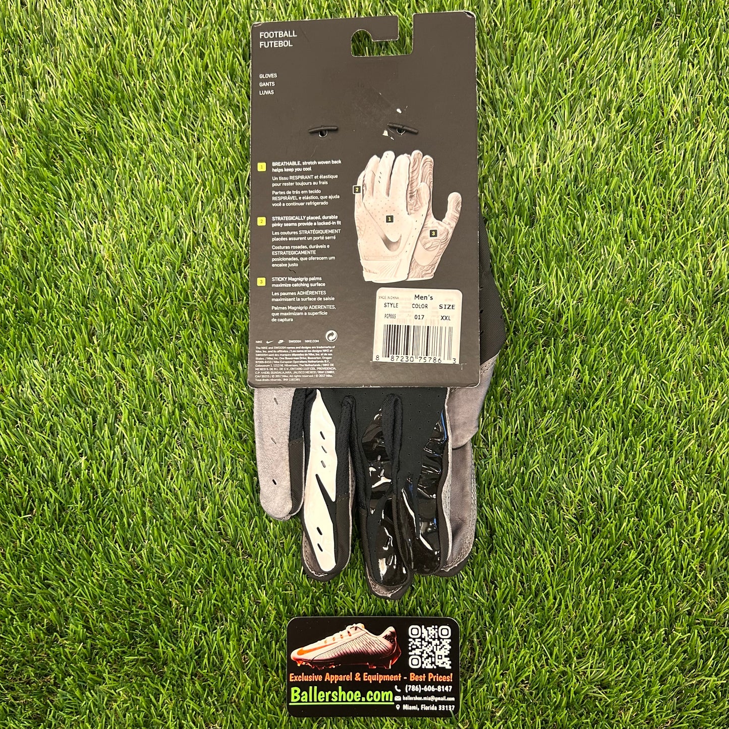 Nike NFL Vapor Jet 5.0 Leather Football Gloves