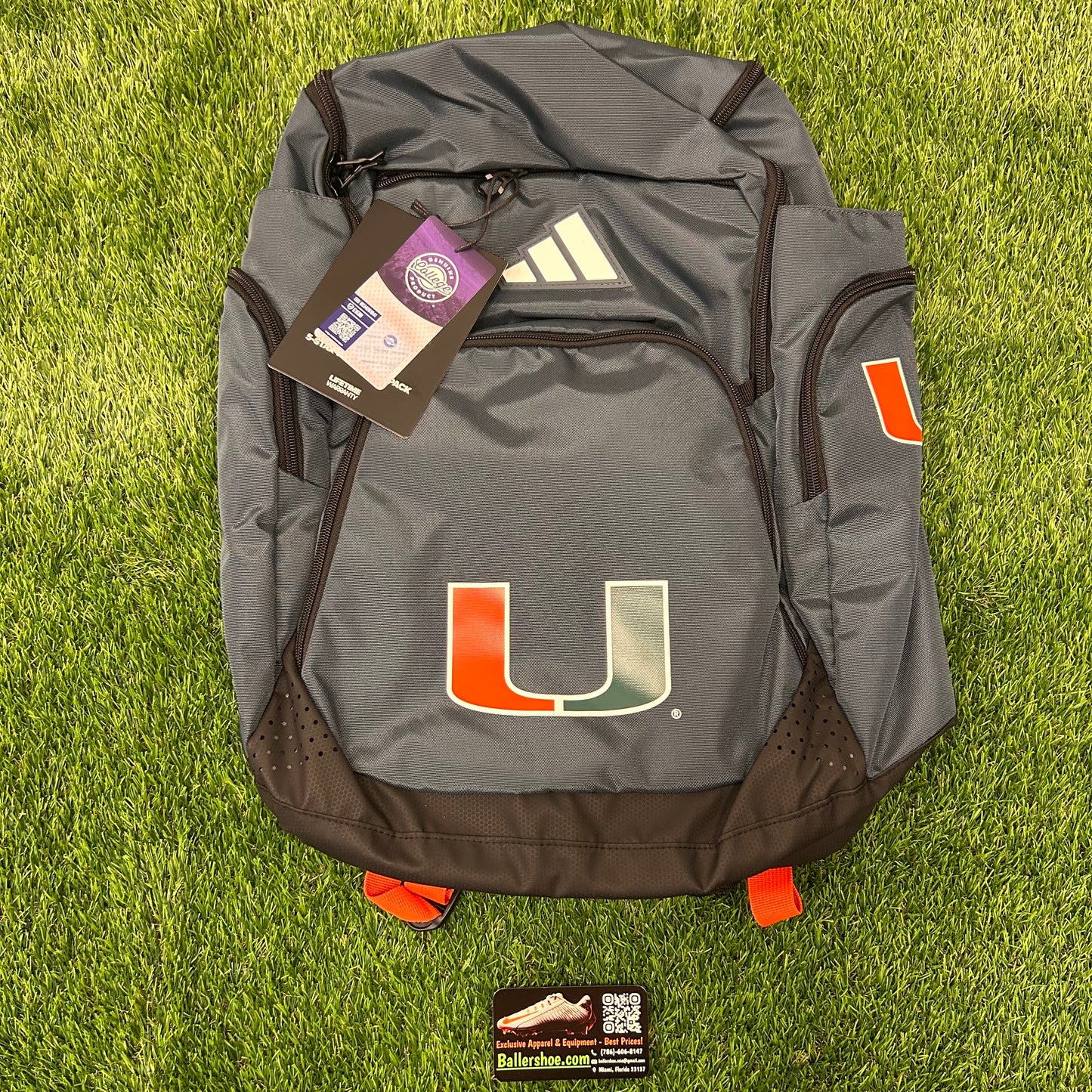 Adidas Miami Hurricanes 5-Star Team 2 Backpack