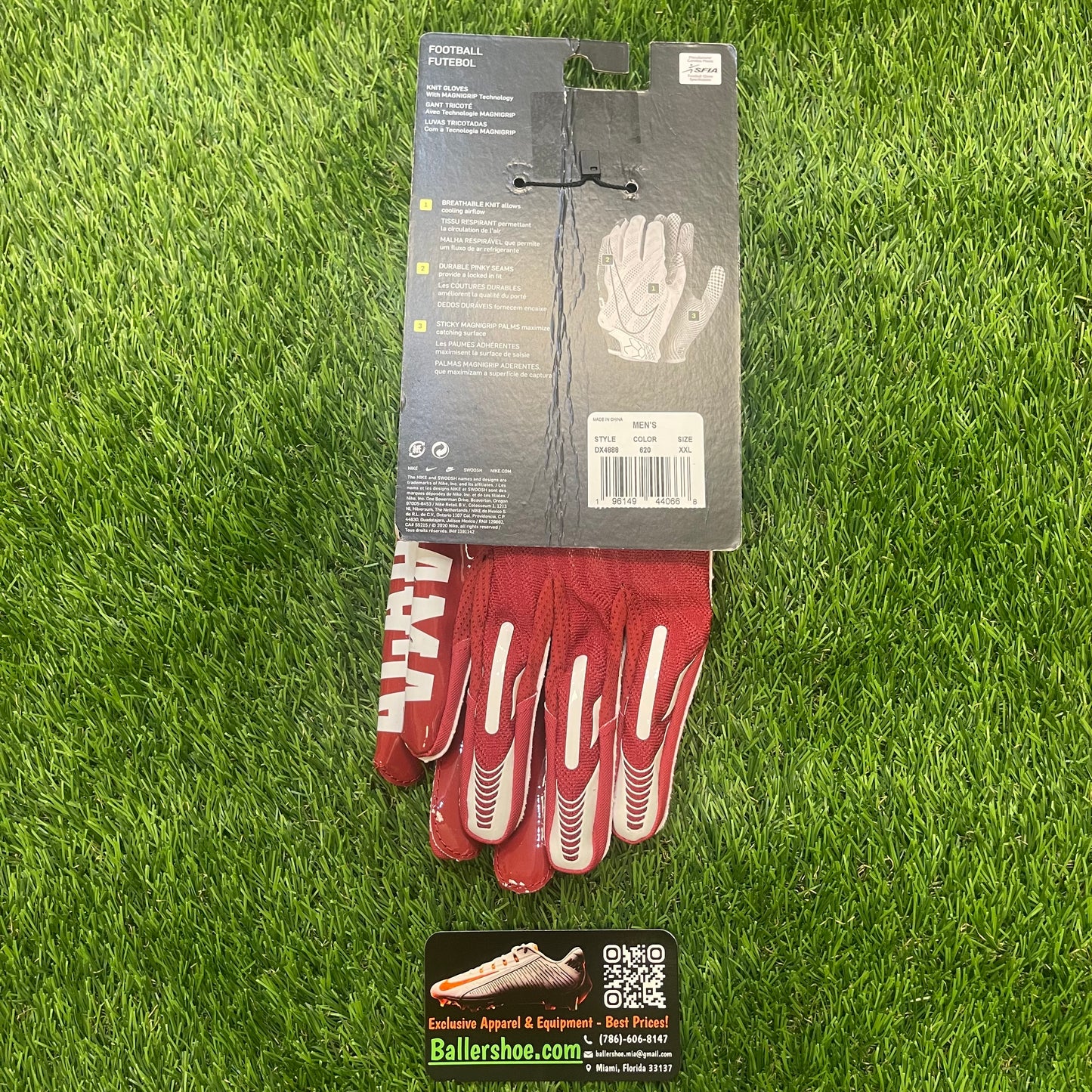 Nike Team Issue Alabama Crimson Tide Vapor Knit 4.0 Football Gloves