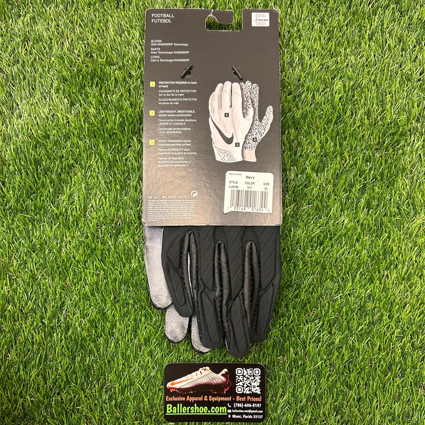 Nike NFL Superbad 5.0 Leather Football Gloves