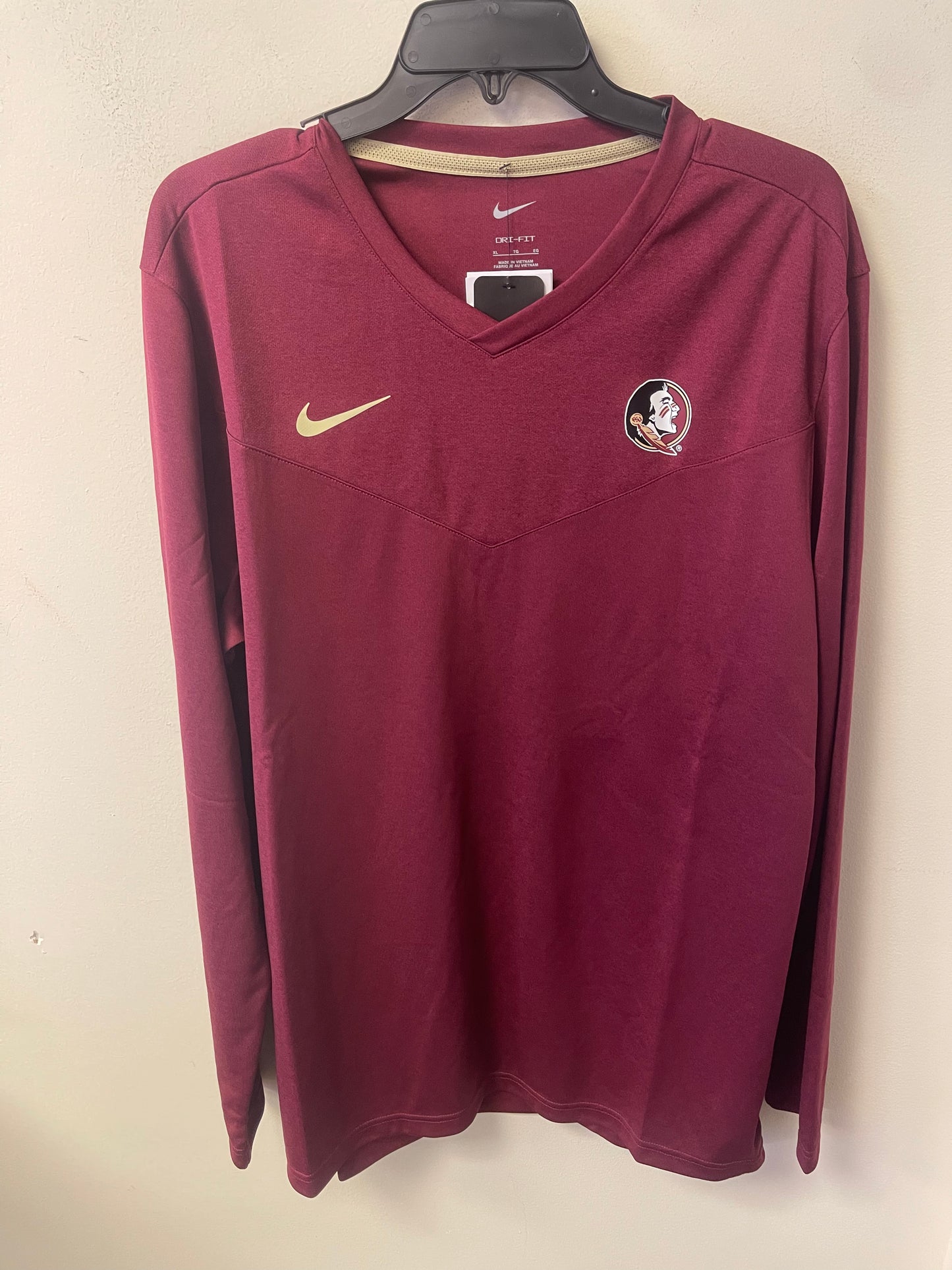 Nike On-Field Dri-Fit Florida State Seminoles Coaches Long Sleeve