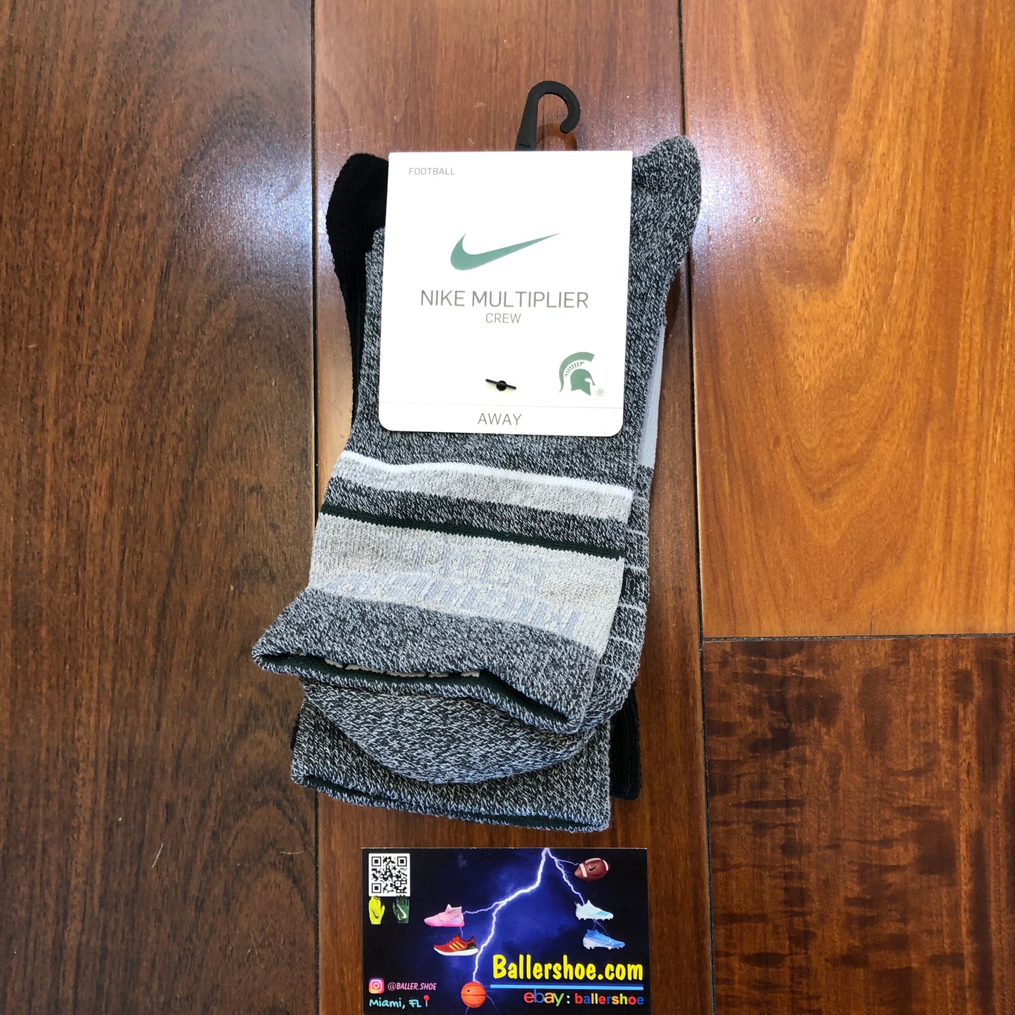 Nike Multiplier Michigan State Spartans Crew Socks