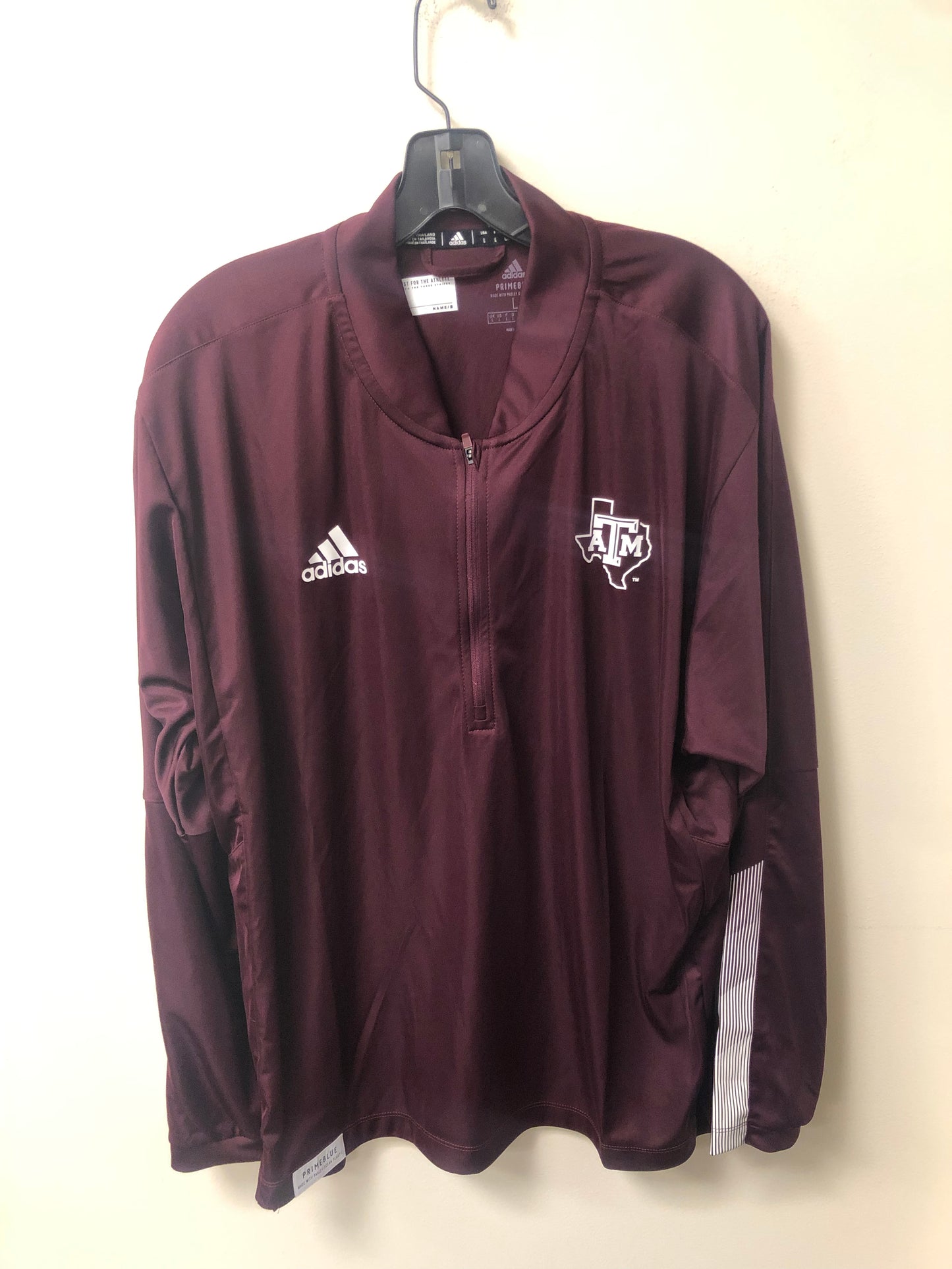 Adidas Texas A&M Aggies 1/4 Zip Knit Long Sleeve